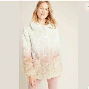 Anthropologie Ombre Faux Fur Coat Sz XL - NWT